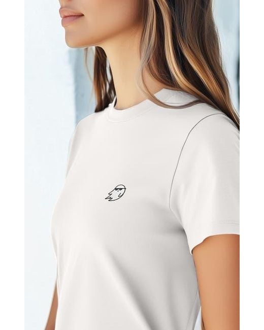 Alix White Ghost Mode Jersey Relaxed Tee