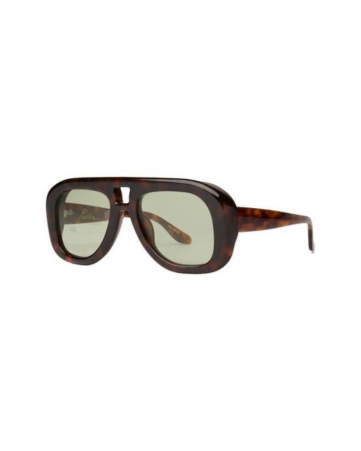 DEZI Brown Pusha 55Mm Shield Sunglasses