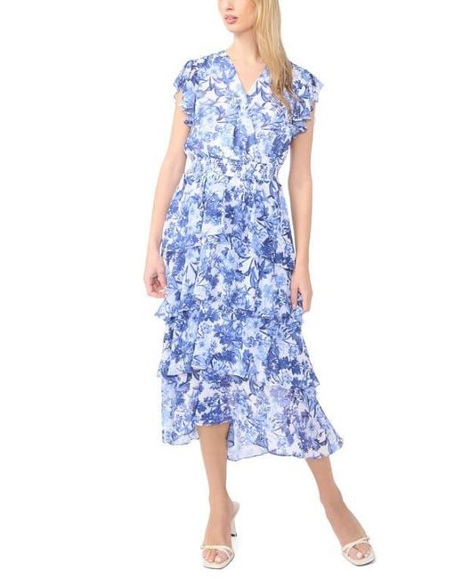 halogen maxi dress Halogen Print Long-Sleeve Maxi Dress In New Ivory - 61% Off