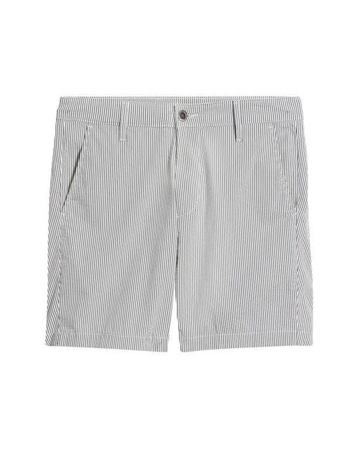 AG Jeans Gray Cipher Slim Fit Stripe Seersucker Chino Shorts for men