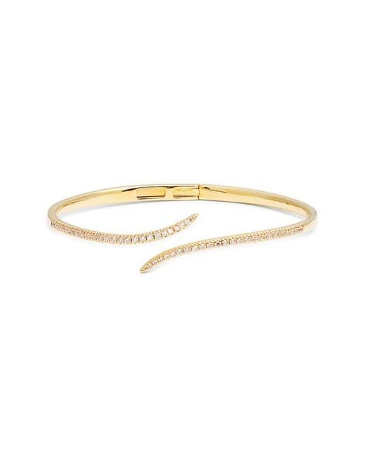 Nordstrom Metallic Cubic Zirconia Bypass Cuff Bracelet