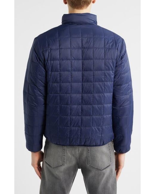 Taion Blue Reversible Fleece Down Jacket for men