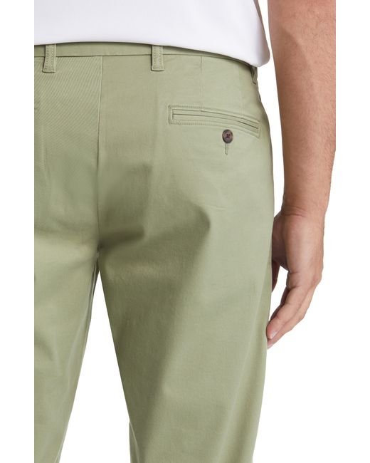 Nordstrom Green Heron Taper Leg Twill Chino Pants for men
