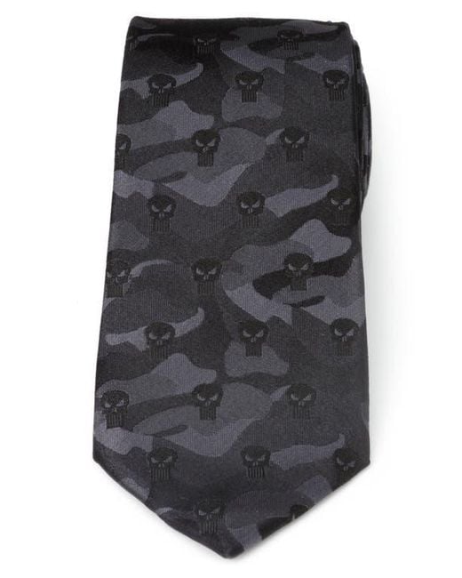 Cufflinks Inc. Black X Marvel The Punisher Silk Tie for men