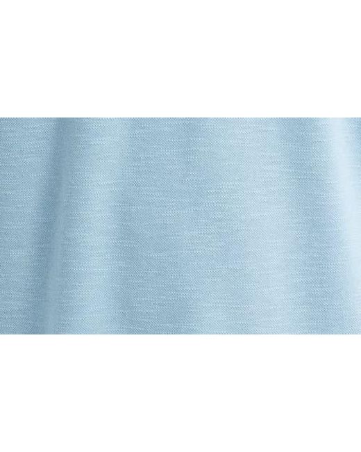 Bugatchi Blue Quarter Zip Polo for men