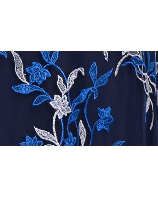 JS Collections Blue Stefania Ankle Gown