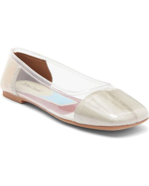 Jeffrey Campbell White Perception Square Toe Flat
