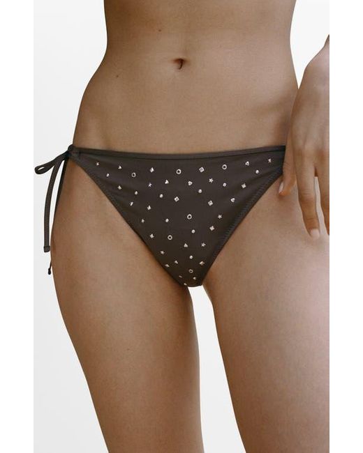 Mango Brown Embellished Bikini Bottoms