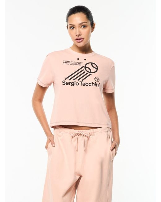 Sergio Tacchini Pink Nera Boxy Tee for men