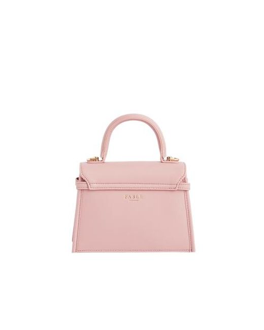 Fable England Pink Small Structured Tote Bag