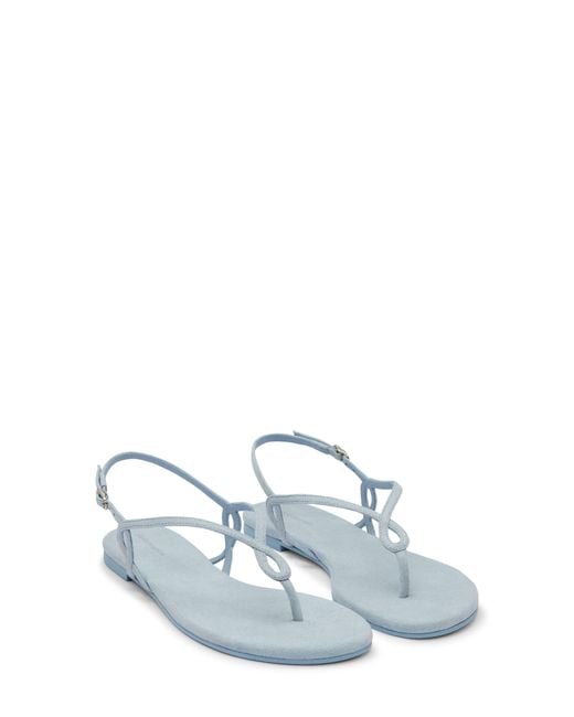 Reformation White Luna Flat Sandal