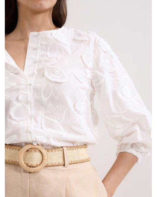 Phase Eight Natural Daisy Texture Blouse