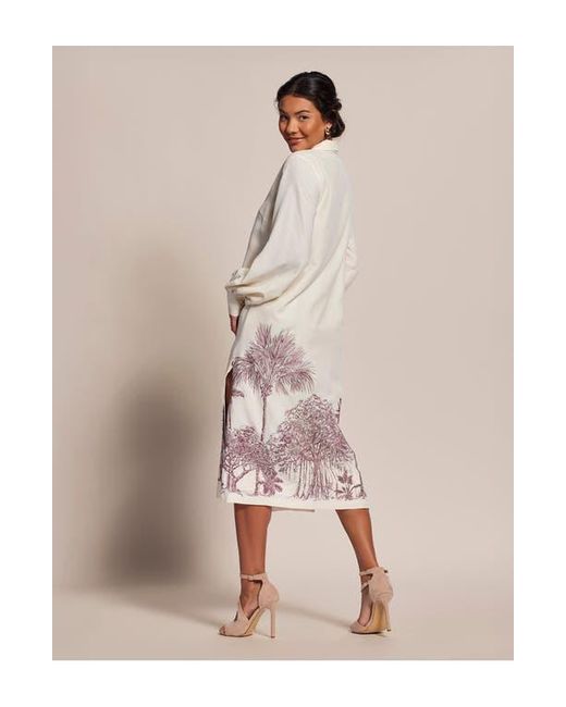 Tori Richard Natural For The Trees Embroidery Winona Caftan
