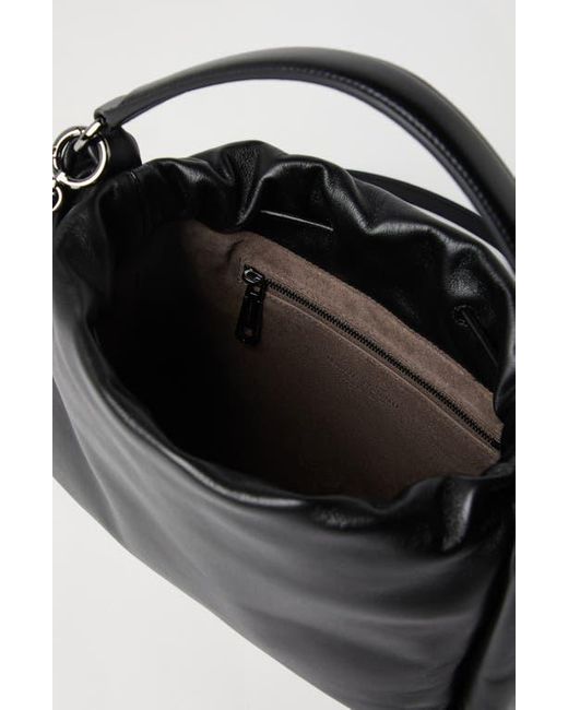 Brunello Cucinelli Black Small Soft Leather Mellow Bucket Bag