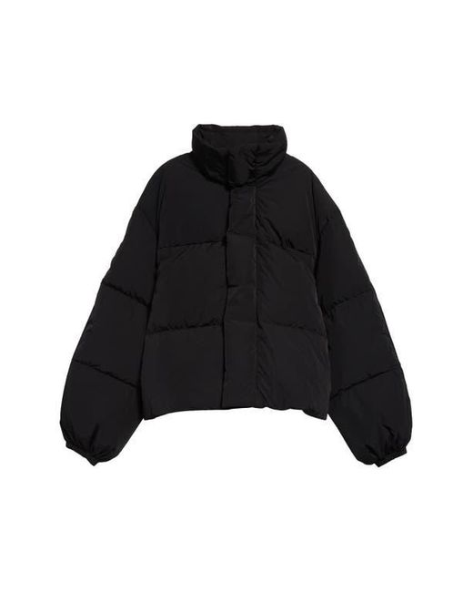 Acne Black Sprayed Print Down Puffer Jacket for men