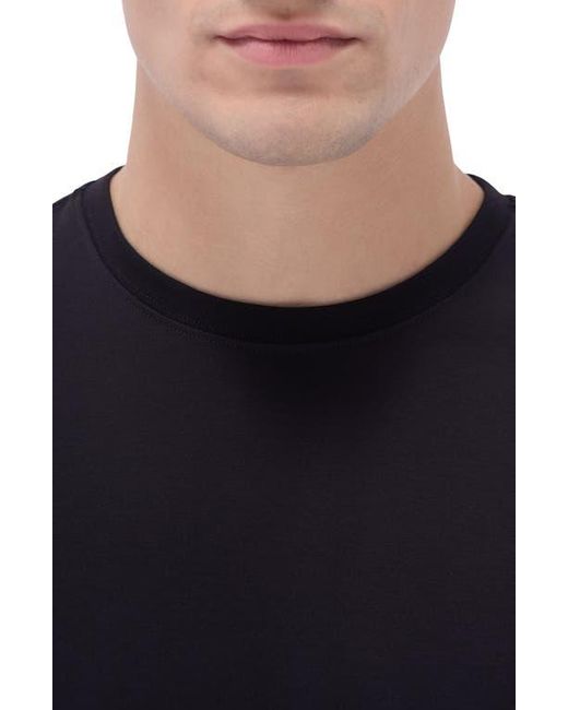 Bugatchi Blue Hank Solid Pima Cotton T-Shirt for men