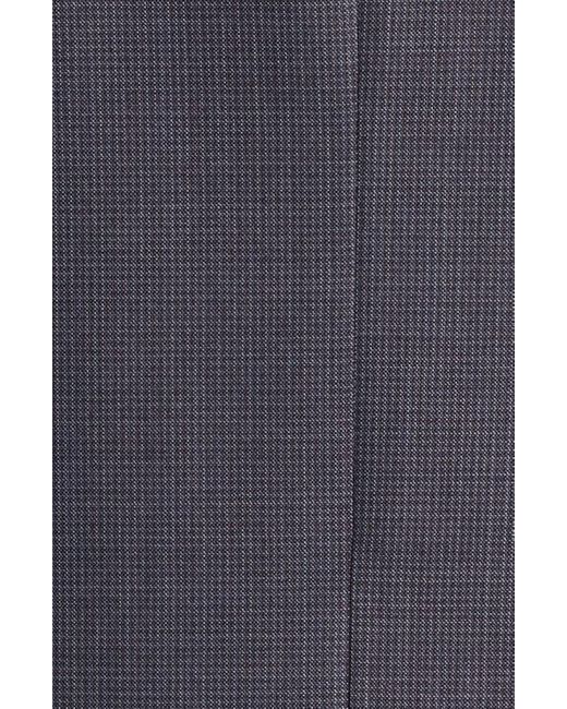 Emporio Armani Blue G-Line Slim Fit Microcheck Wool Suit for men