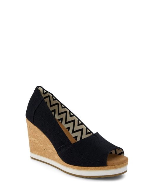 TOMS Black Essential Wedge Pump