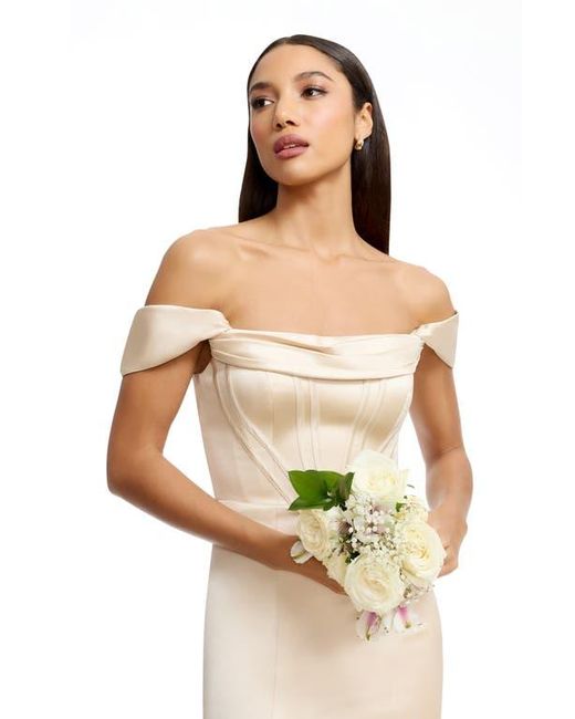 white off the shoulder blazer dress Asymmetrical Off Shoulder Dress