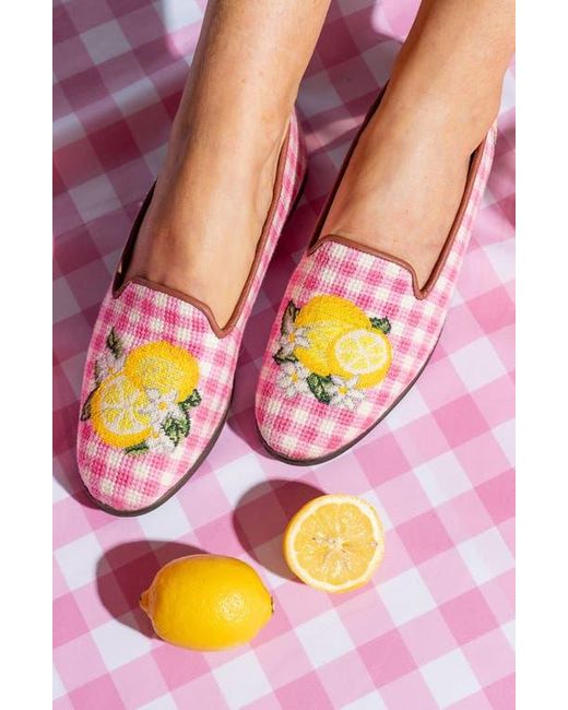PAIGE Pink Needlepoint Loafer