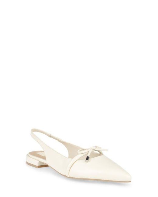 Dolce Vita White Payge Pointed Toe Slingback Pump