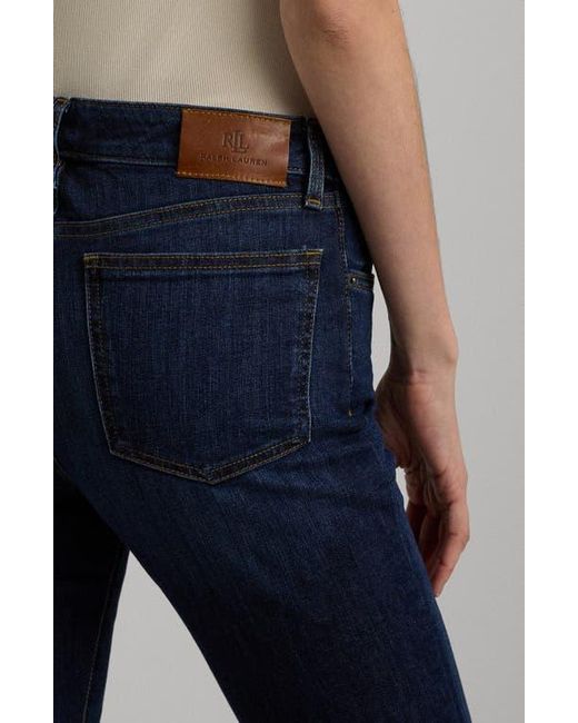 Ralph Lauren Blue Mid Rise Straight Leg Jeans