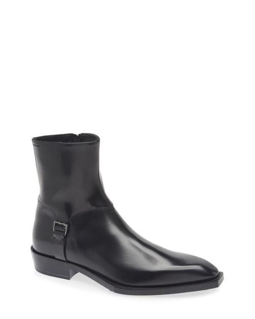 Stuart Weitzman Black Cavalry Snip Toe Boot for men