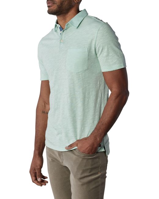 The Normal Brand Green Slub Pocket Polo for men