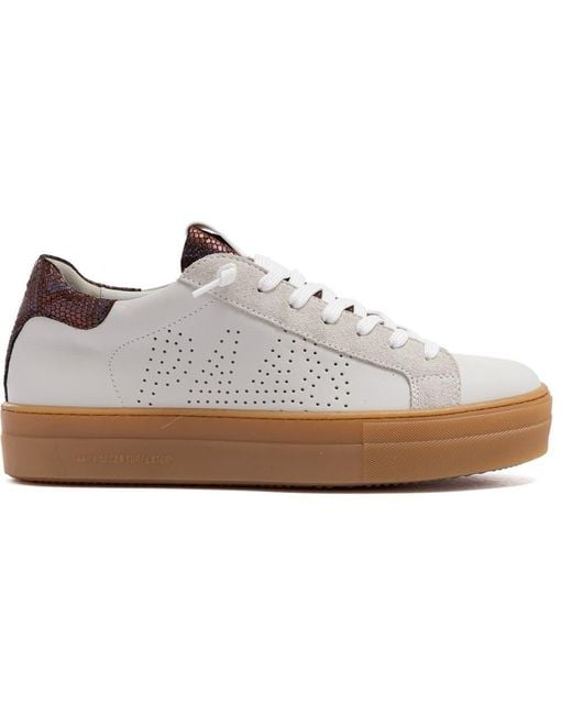 P448 White Thea Platform Sneaker