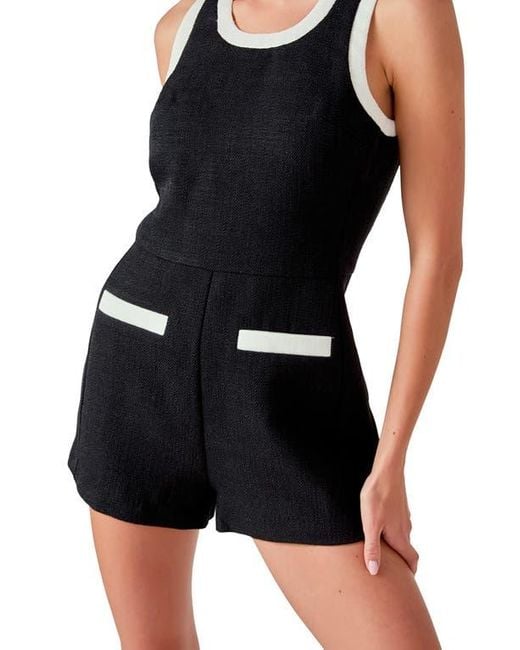 Endless Rose Black Contrast Romper
