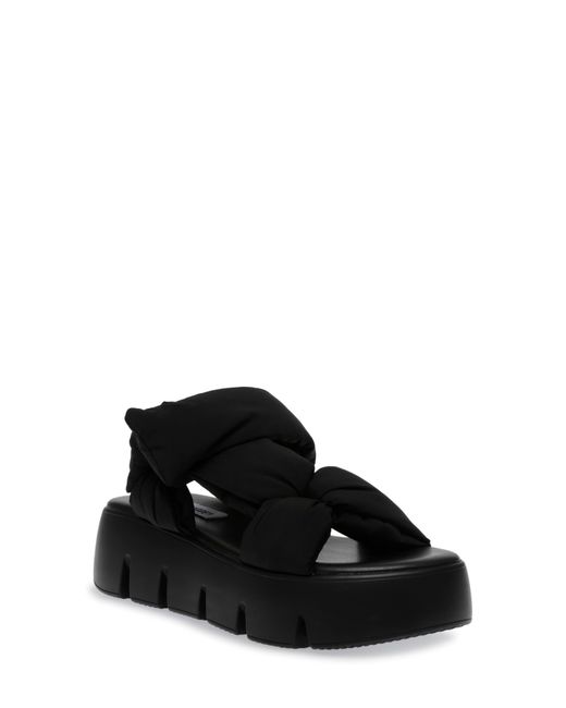 Steve Madden Black Xandra Slingback Platform Sandal