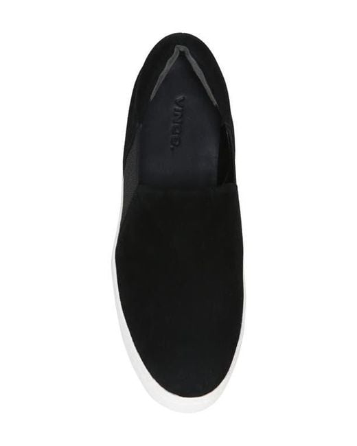 Vince Black Warren Platform Slip-On Sneaker