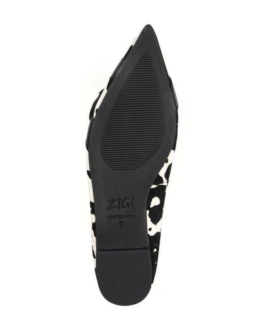Zigi Black Hilo Pointed Toe Flat