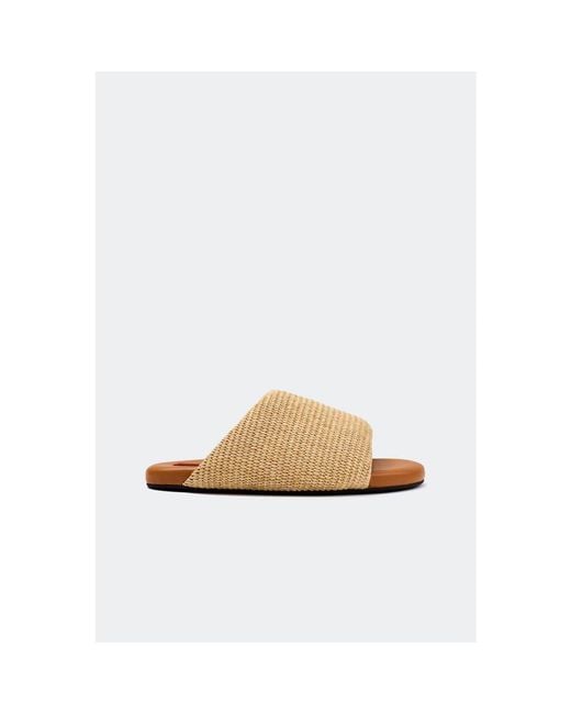 Simon Miller White Raffia Bubble Slide