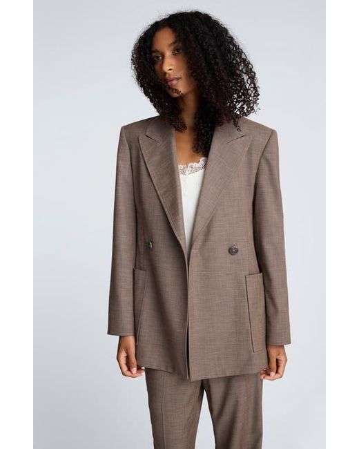 Kenneth Cole Brown Double Breasted Contour Jacket