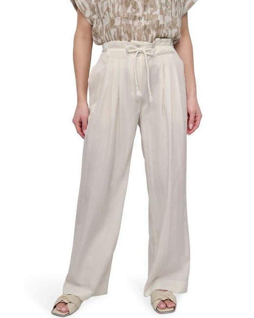 DKNY Natural Rope Tie Wide Leg Pants