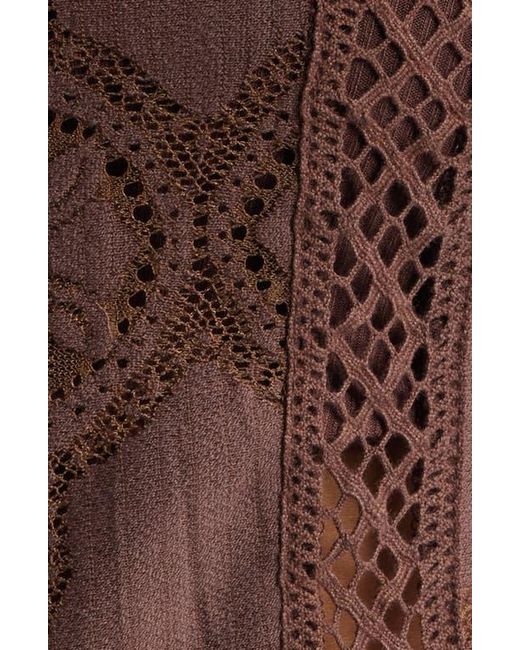 Free People Brown Jae Button-Up Top