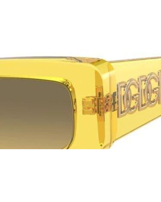 Dolce & Gabbana Yellow 54mm Gradient Cat Eye Sunglasses for men