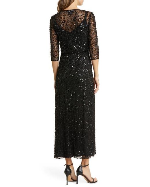 Pisarro Nights Beaded Cocktail Dress With Bolero in Black | Lyst