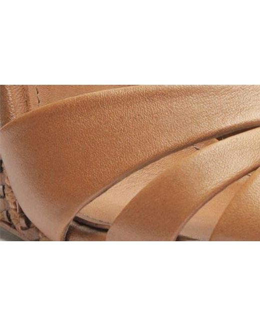 SCHUTZ SHOES Metallic Keefa Ankle Strap Wedge Sandal