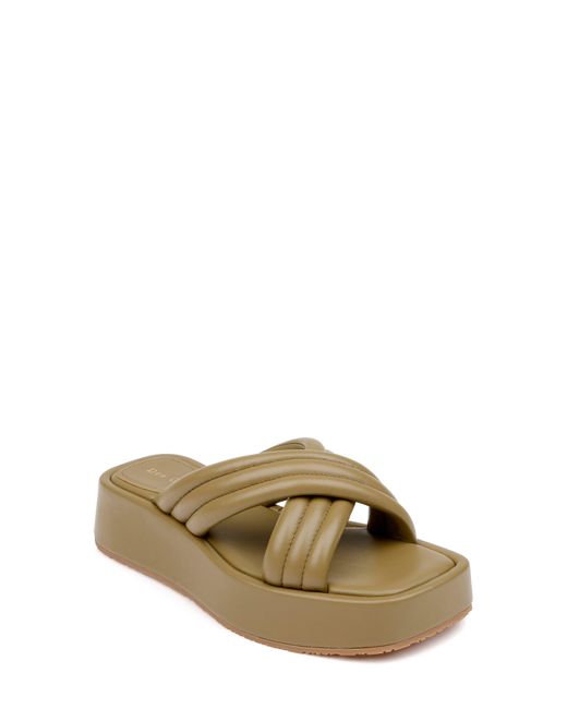 Dee Ocleppo Metallic Sicily Platform Slide Sandal
