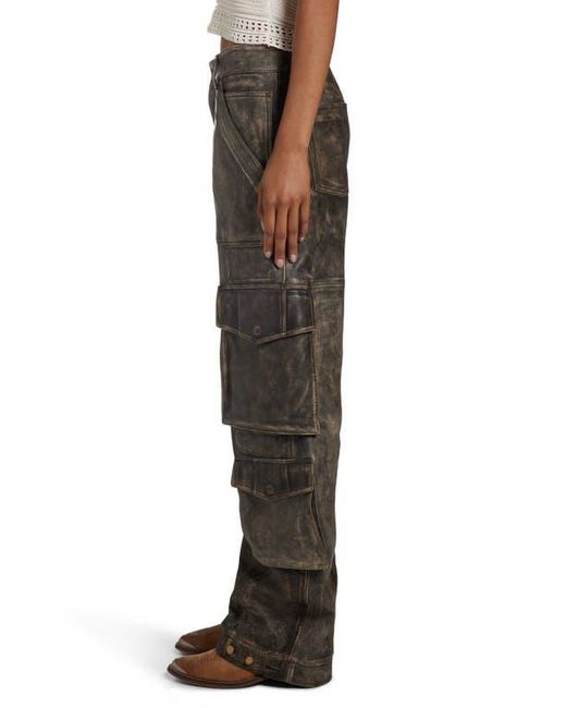 Golden Goose Leather Cargo Pants in Black | Lyst