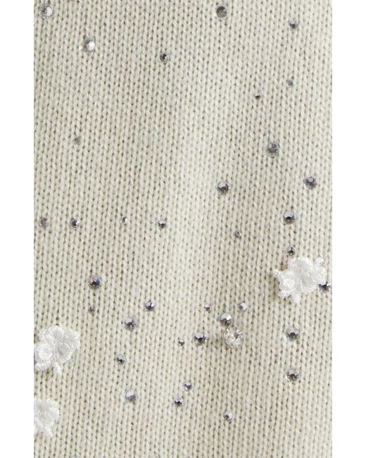 Amiri Natural Shotgun Floral Embroidered Cashmere Sweater Vest for men