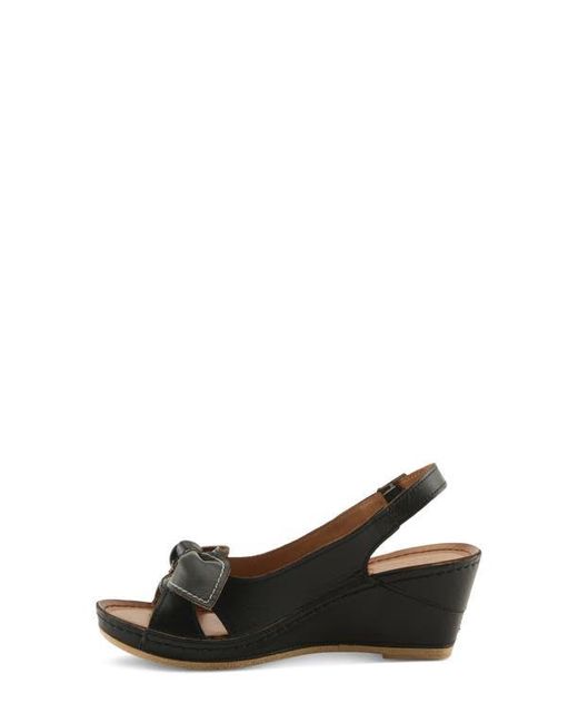 Spring Step Black Chassidy Wedge Sandal