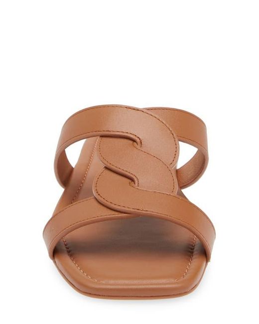 Stuart Weitzman Ibiza Slide Sandal in Brown | Lyst