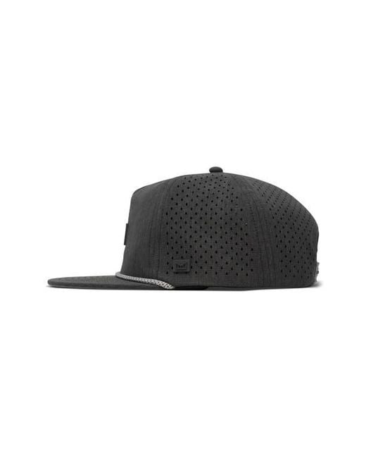 Melin Black Coronado Brick Hydro Performance Snapback Hat for men