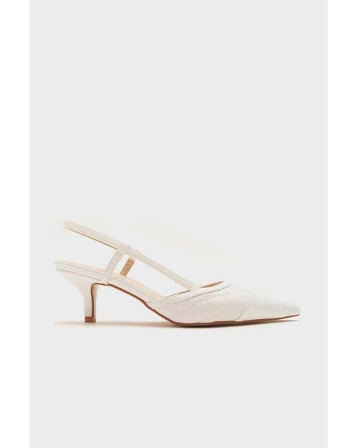 Prologue Shoes Goodge Slingback Pointed Toe Pump in Natural | Lyst