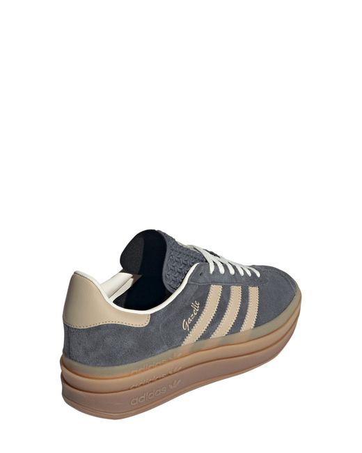 Adidas Gray Gazelle Bold Platform Sneaker