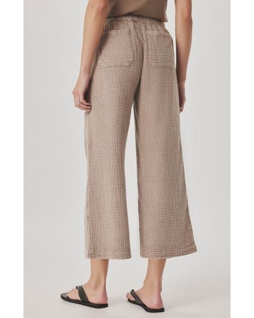 Splendid Pink Adele Cotton Gauze Drawstring Pants