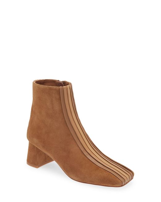 Jeffrey Campbell Brown Peace Out Square Toe Bootie